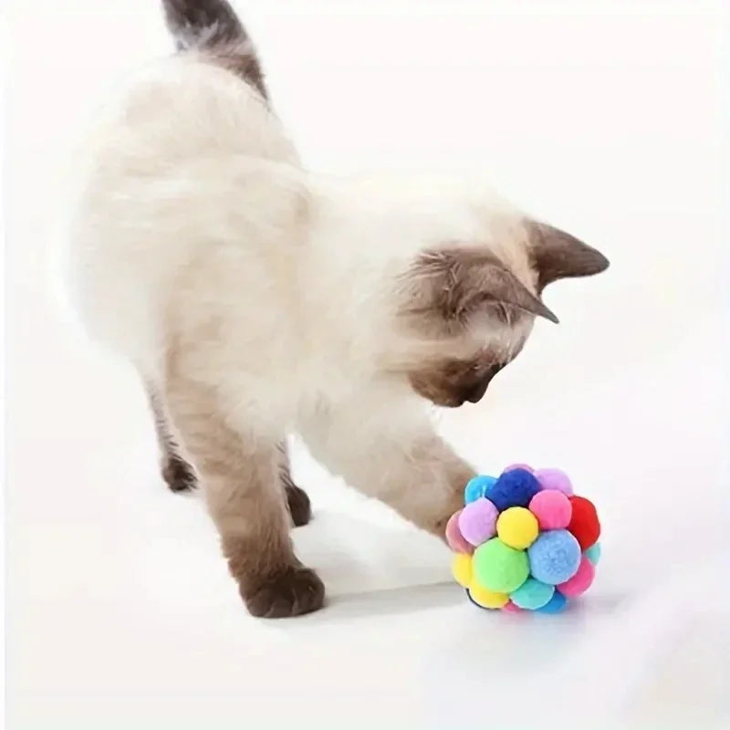 Plush Ball Toy Pet Elastic Bell Ball