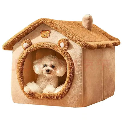 Indoor Warm Dog House Soft Pet Bed