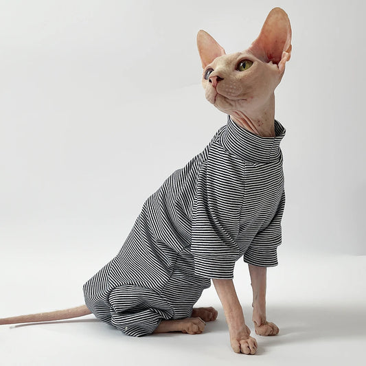 Cat Clothes Leisure Stripe 4-legged