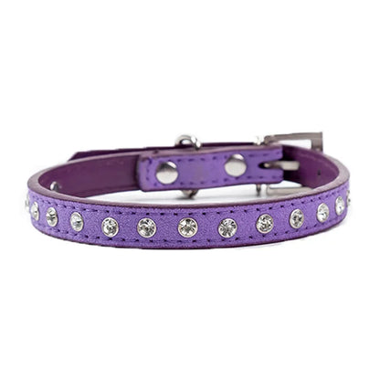 New Rhinestone Pet Collar Shiny Row of Diamond Dog Collars