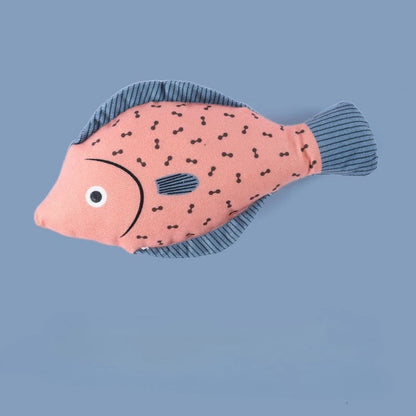 Cat Toy Training Entertainment Fish Plush Stuffed