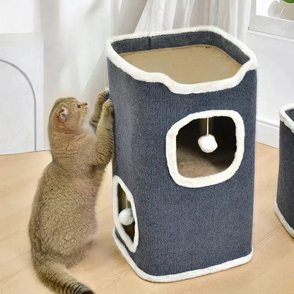 3-tiers Cat Bed Pet House Covered Cave
