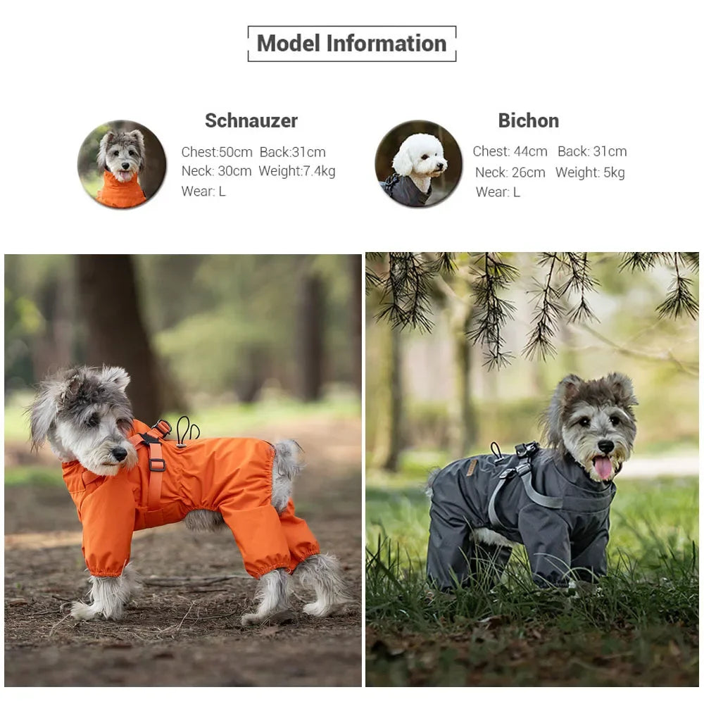 Dog Raincoat with Harness Waterproof