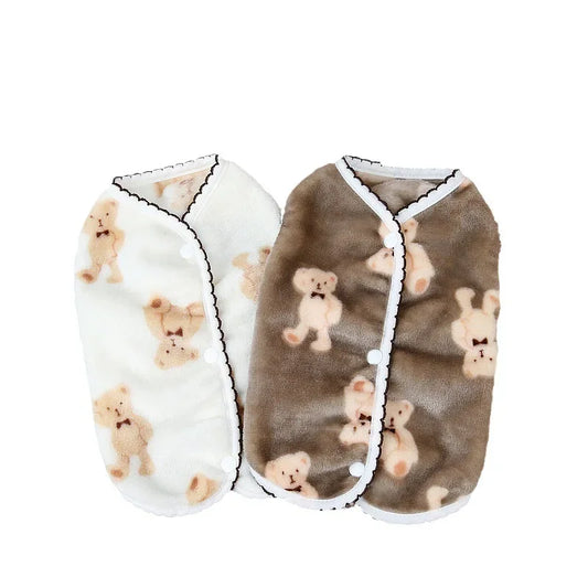 Pet Plush Jumpsuit Autumn Winter Dog Clothes