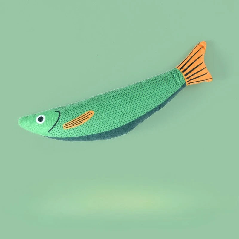 Cat Toy Training Entertainment Fish Plush Stuffed