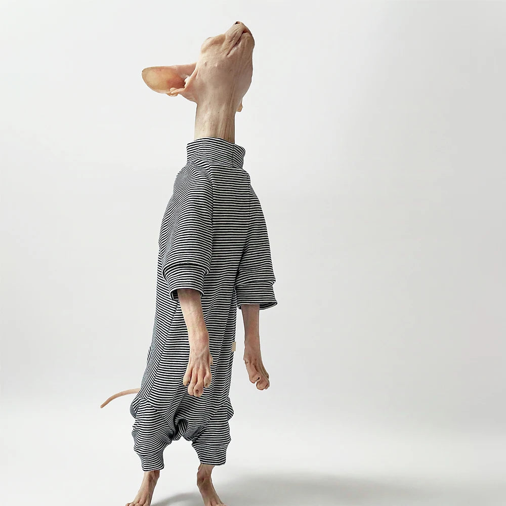 Cat Clothes Leisure Stripe 4-legged