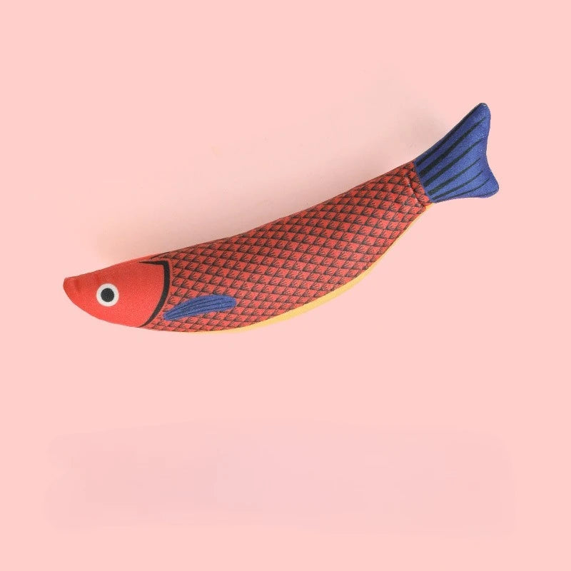Cat Toy Training Entertainment Fish Plush Stuffed