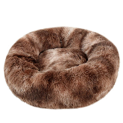 Round Dog Bed Winter Warm Cat Bed Plush