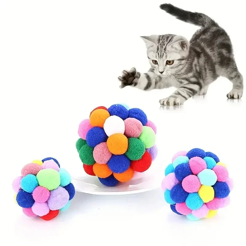 Plush Ball Toy Pet Elastic Bell Ball