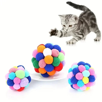 Plush Ball Toy Pet Elastic Bell Ball