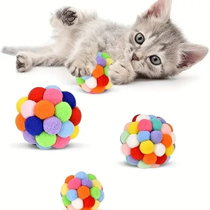Plush Ball Toy Pet Elastic Bell Ball